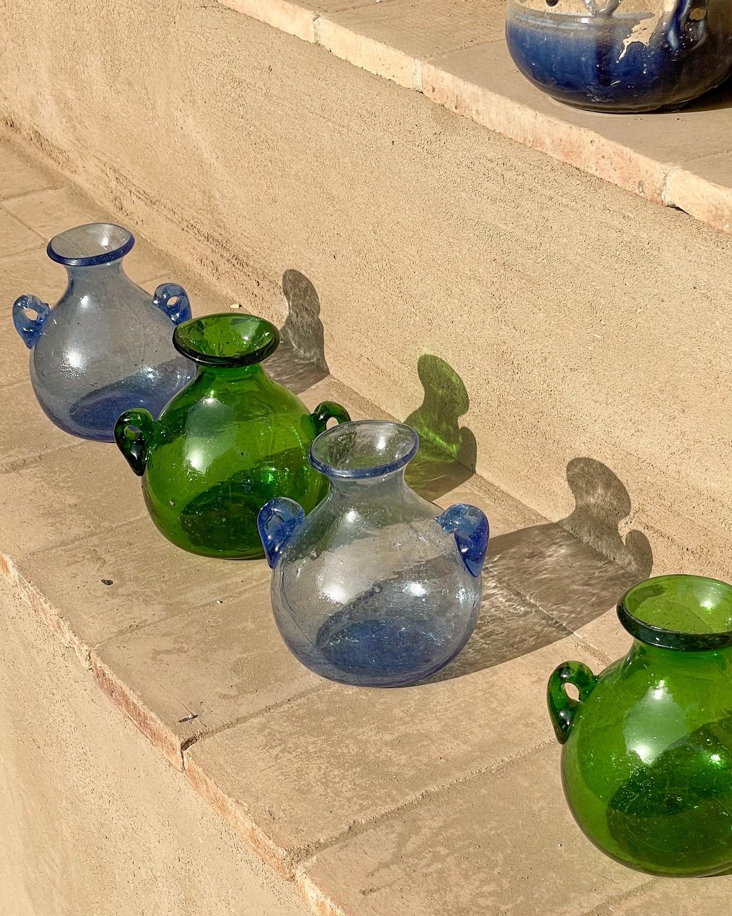 Bubbled Glass Small Vases