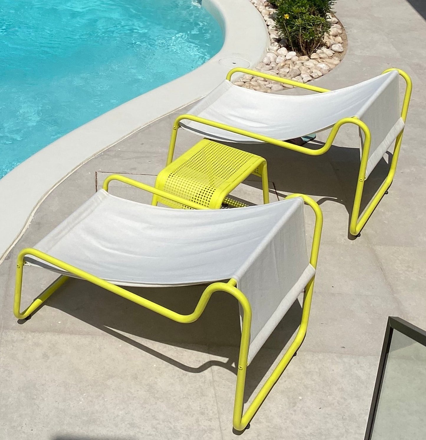 Yellow Contemporary Metal lounge chair