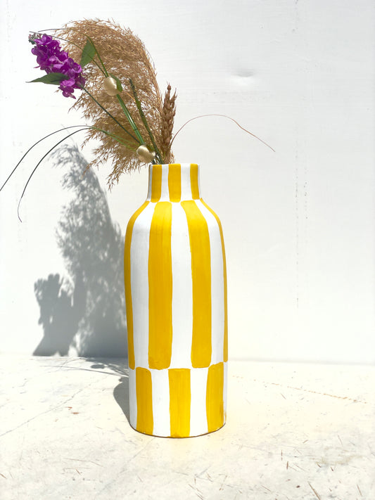 Yellow One Line or More Vase