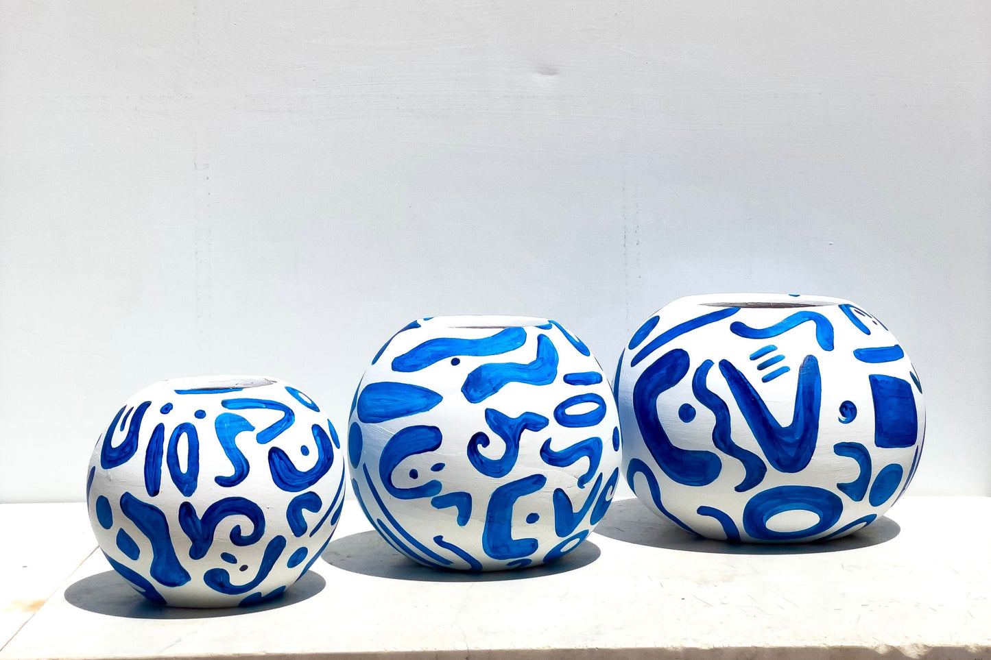 Blue Symbols Pots Set