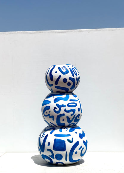 Blue Symbols Pots Set