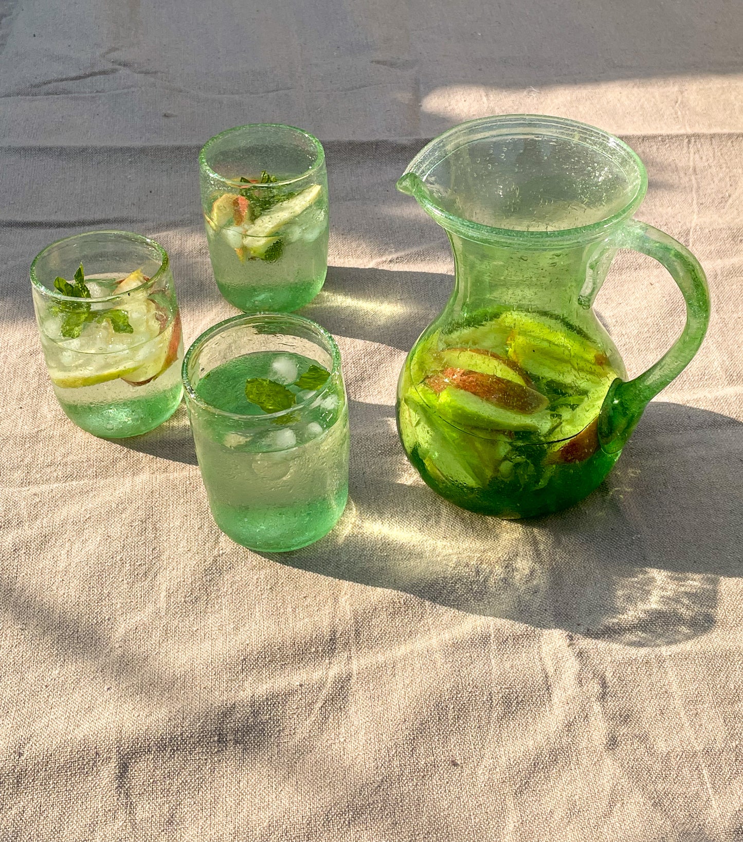 Bubbled glass set