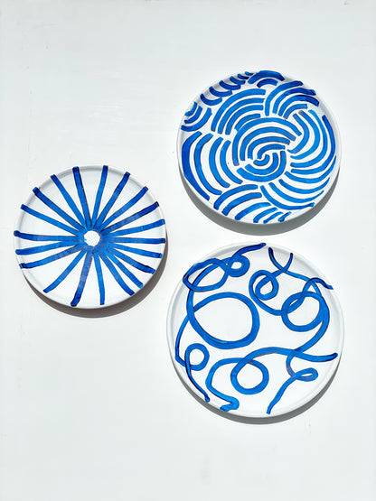 Blue Symbols Wall Plate